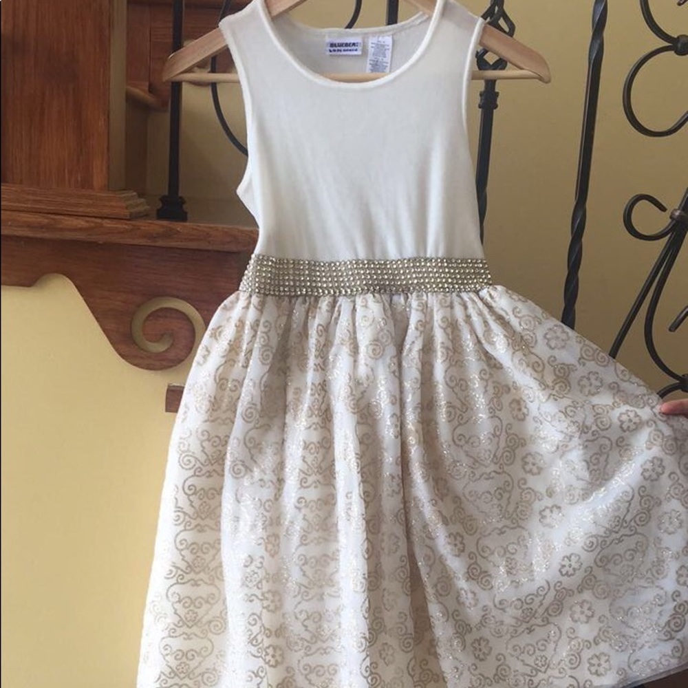 Junior velvet & glittery dress